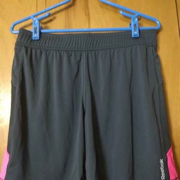 Reebok Women's Small Elastic Waist Drawstring Shorts Gray/Pink Athletic - Picture 3 of 6